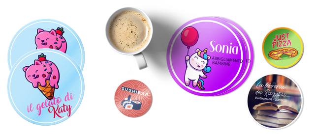 Stickers ronds personnalisés en couleurs vibrantes pour branding et promotions. Qualité Sprint24.