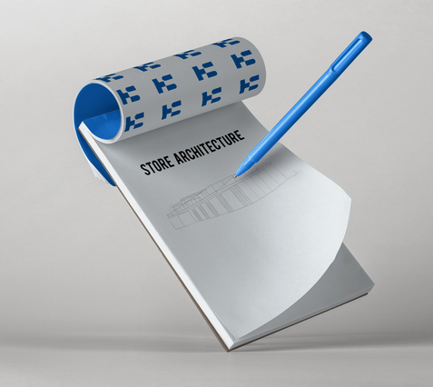 Bloc-notes personnalise avec etui cylindrique de marque et stylo Bloc-notes avec etui cylindrique personnalise et stylo assorti pour cadeau entreprise. Sprint24.