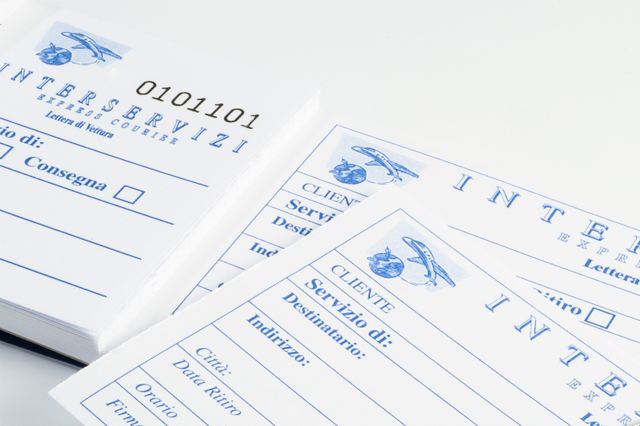 Blocs numérotés arcoset 100g avec perforations pour admissions et loteries. Impression 1 Pantone bleu avec agrafes.