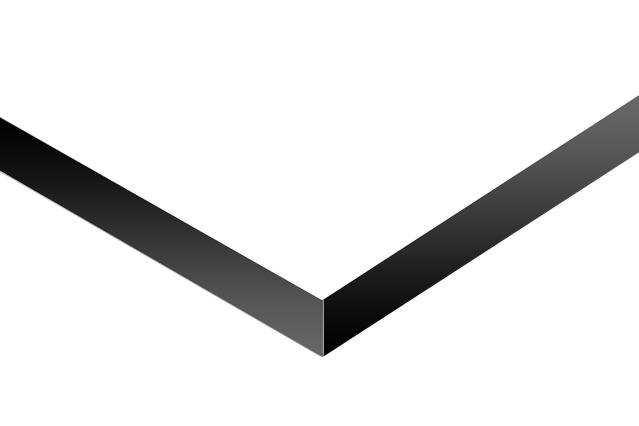 Bord noir: Application d’un bord adhésif pour finition latérale de plaques stratifiées plume