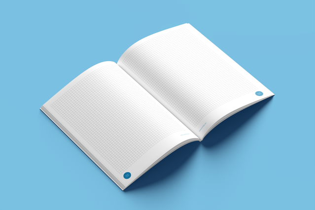 Modele carnet A5 premium reliure brochee professionnelle pages interieures lignees pour journaux. Sprint24.
