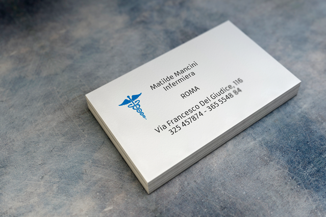 Carte de visite infirmière professionnelle avec symbole médical bleu Carte de visite infirmiere identite medicale moderne bleu pour professionnels sante. Sprint24.