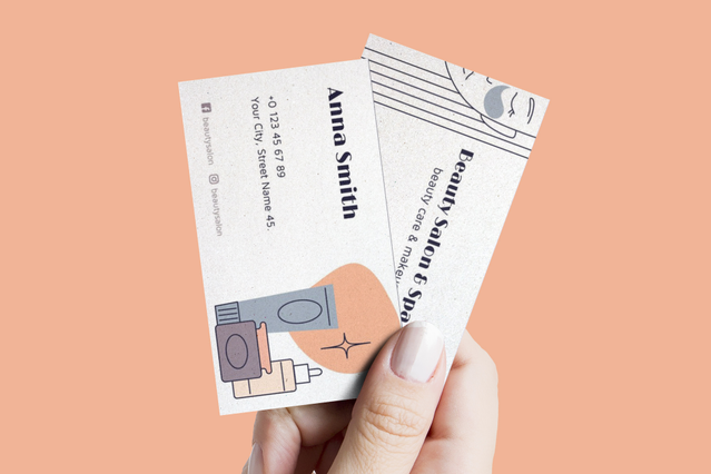 Cartes de visite esthetic ienne icones minimalistes beaute et spa pour professionnels. Sprint24.