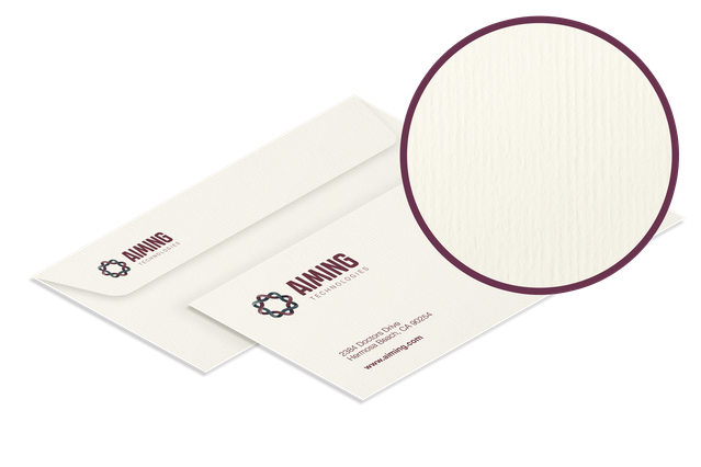 Enveloppes Acquarello Bianco texturees premium dorure a chaud et embossage marketing. Sprint24.