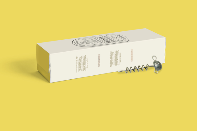 Etui bouteille vin carton rigide blanc avec etiquette circulaire vintage et panneaux produit. Sprint24.