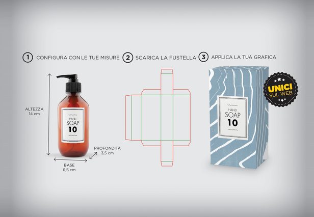 Boîtes personnalisées avec fustelles: spécifiez les dimensions et appliquez vos graphiques de marque.