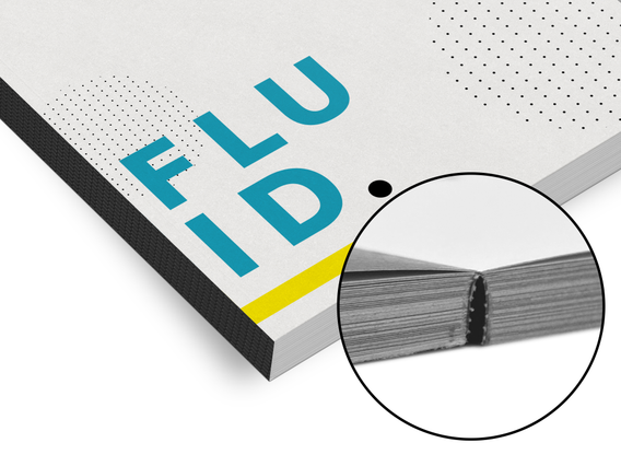 Impression Livre avec Reliure plate en ligne: Vous devez imprimer un portfolio ou une présentation d'entreprise ? **Optez pour la reliure plate** pour une ouverture parfaitement plane.