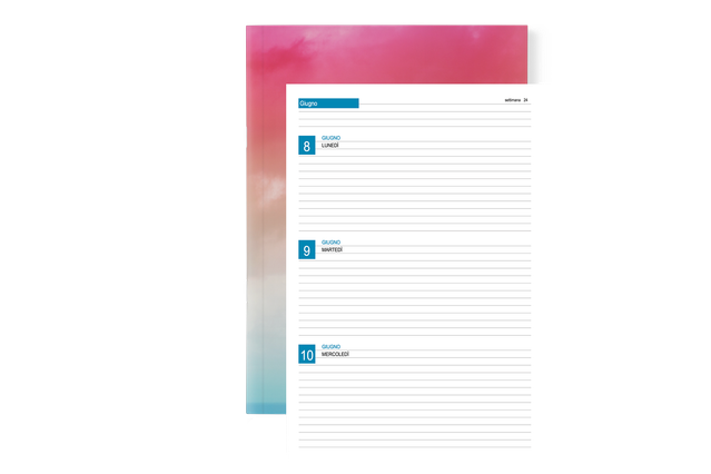 Imprimez Agenda Dos Cousu Hebdomadaire en Ligne: Imprimez en ligne et personnalisez le gabarit pour agenda hebdomadaire. Utilisez le configurateur selon vos besoins et commandez sur Sprint24.com