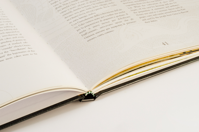 Reliure premium couvertures foncees et tranches dorees pour atlas romans et presentations. Sprint24.
