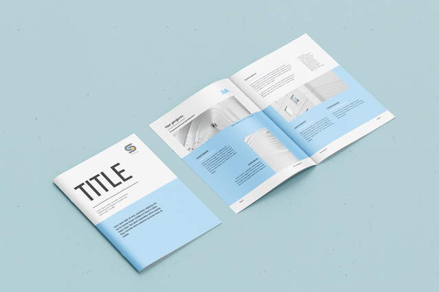 Modele brochure tri-plis professionnel personnalisable pour marketing et promotions. Sprint24.