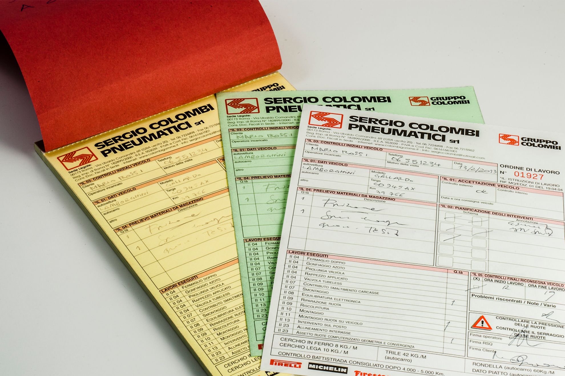 Imprimer en ligne Blocs de feuilles autocopiantes Sergio Colombi Pneumatici Imprimer en ligne Blocs de feuilles autocopiantes Sergio Colombi Pneumatici