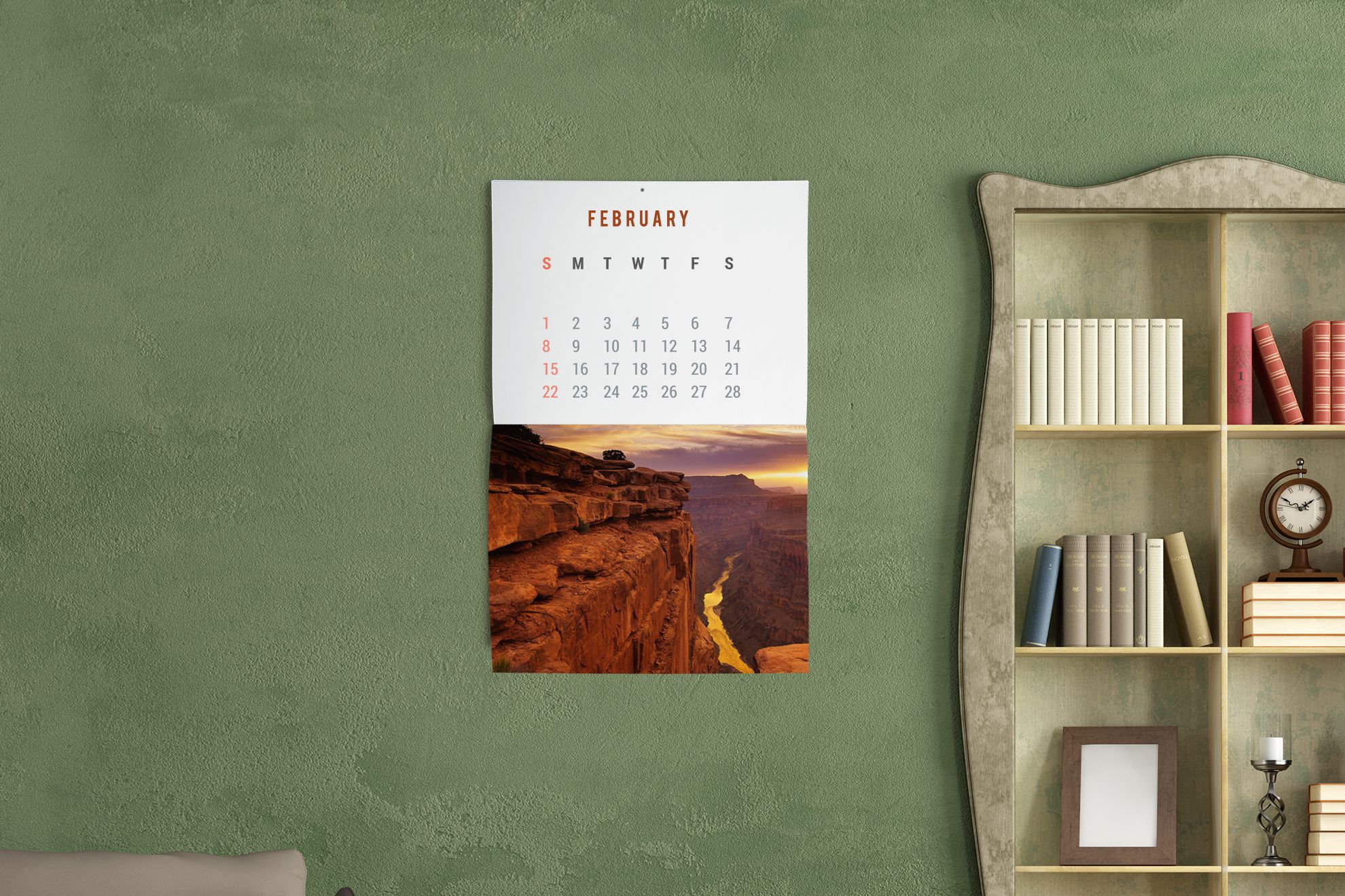 Imprimer en ligne Calendrier Agrafe Métallique Canyon Imprimer en ligne Calendrier Agrafe Métallique Canyon