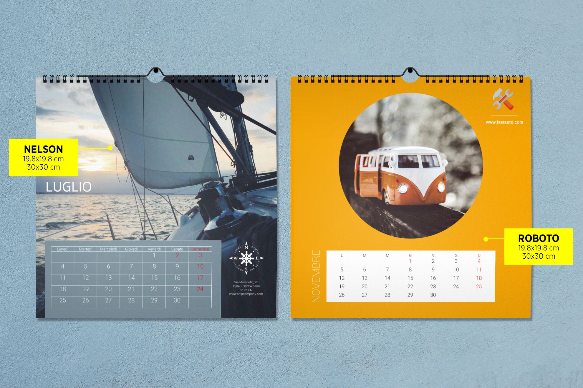 Imprimer en ligne Calendriers mureaux - Gabarit 13 feuilles Imprimer en ligne Calendriers mureaux - Gabarit 13 feuilles