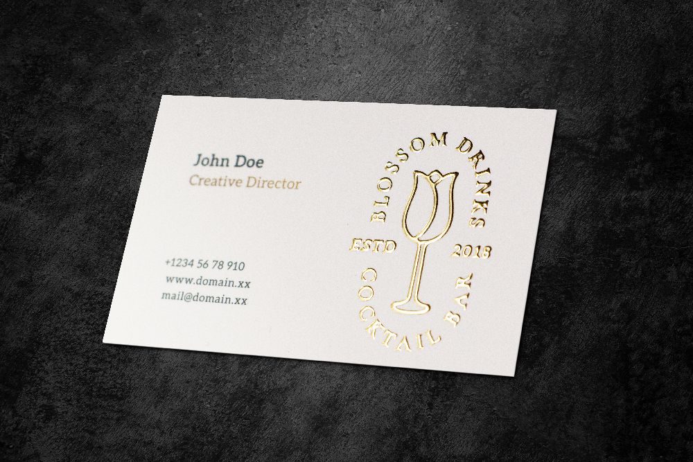 Cartes de visite dorure or