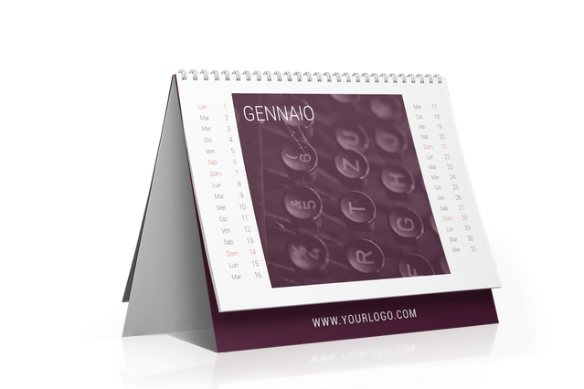 Imprimez des Calendrier de Table Personnalisés - 7 feuilles: Imprimez des calendriers de table personnalisés à 7 feuilles pour que vos clients se souviennent de votre entreprise au quotidien. Configurez et commandez en ligne sur Sprint24.