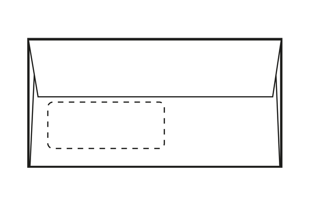 Courrier (bande de protection (strip), fenêtre, graphisme intérieur): 11x23 cm