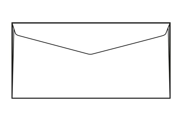 Courrier mis sous enveloppe automatique (80 gr): 11x23 cm: Enveloppes réalisées en papier naturel non couché de couleur blanche. Enveloppes avec côté ouvert pour inspection postale.