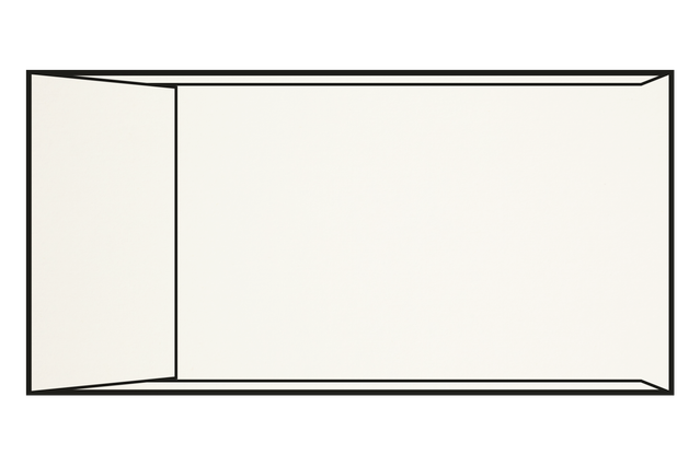 Splendorgel: Crème (bande de protection (strip)): 11x22 cm: Papier naturel ivoire de pure cellulose certifiée FSC. Surface lisse et veloutée. Producteur: Fedrigoni