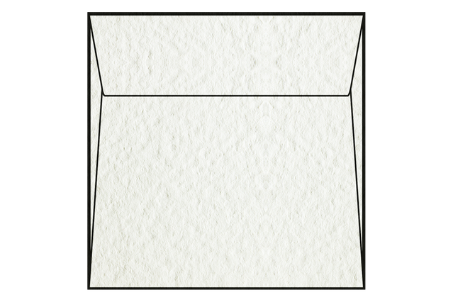Tintoretto : Neige, Crème (bande de protection “strip”): 17x17 cm: Papier naturel de pure cellulose certifiée FSC. Surface: gaufrée légèrement texturée. Producteur: Fedrigoni